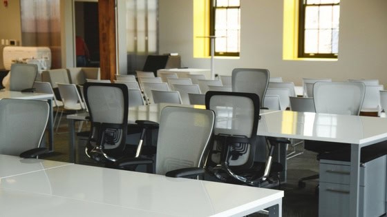 Modern office space with chairs and desks